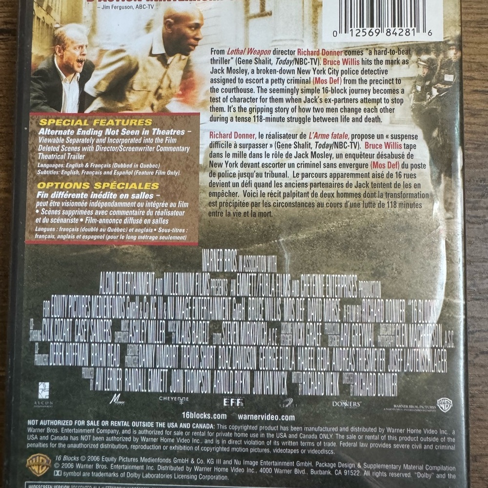 16 Blocks DVD - Picture 2 of 2